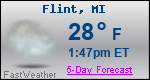 Weather Forecast for Flint, MI