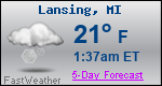 Weather Forecast for Lansing, MI