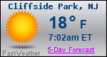 Weather Forecast for Cliffside Park, NJ