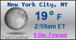 Weather Forecast for New York, NY
