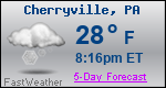 Weather Forecast for Cherryville, PA