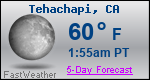 Weather Forecast for Tehachapi, CA