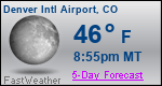 Weather Forecast for Denver International Airport, CO