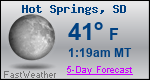 Weather Forecast for Hot Springs, SD