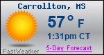Weather Forecast for Carrollton, MS