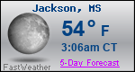 Weather Forecast for Jackson, MS