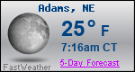 Weather Forecast for Adams, NE