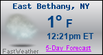 Weather Forecast for East Bethany, NY