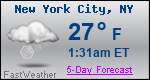 Weather Forecast for New York, NY