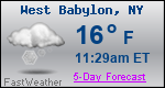 Weather Forecast for West Babylon, NY