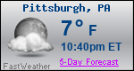 Weather Forecast for Pittsburgh, PA