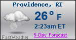 Weather Forecast for Providence, RI