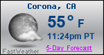 Weather Forecast for Corona, CA