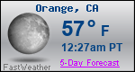 Weather Forecast for Orange, CA
