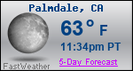 Weather Forecast for Palmdale, CA