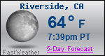 Weather Forecast for Riverside, CA