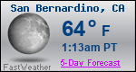 Weather Forecast for San Bernardino, CA