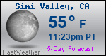Weather Forecast for Simi Valley, CA