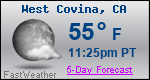 Weather Forecast for West Covina, CA