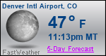 Weather Forecast for Denver International Airport, CO
