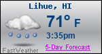 Weather Forecast for Lihue, HI