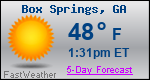 Weather Forecast for Box Springs, GA