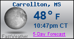 Weather Forecast for Carrollton, MS