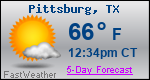 Weather Forecast for Pittsburg, TX