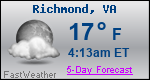 Weather Forecast for Richmond, VA