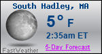 Weather Forecast for South Hadley, MA