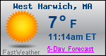 Weather Forecast for West Harwich, MA