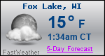 Weather Forecast for Fox Lake, WI