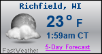 Weather Forecast for Richfield, WI