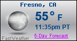 Weather Forecast for Fresno, CA