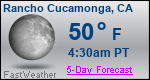 Weather Forecast for Rancho Cucamonga, CA