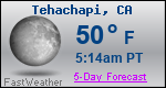 Weather Forecast for Tehachapi, CA