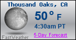 Weather Forecast for Thousand Oaks, CA