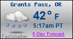 Weather Forecast for Grants Pass, OR