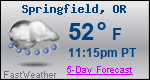 Weather Forecast for Springfield, OR