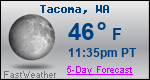Weather Forecast for Tacoma, WA