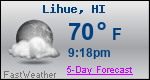 Weather Forecast for Lihue, HI