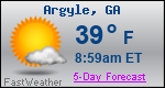 Weather Forecast for Argyle, GA