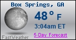 Weather Forecast for Box Springs, GA