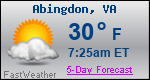 Weather Forecast for Abingdon, VA