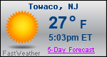 Weather Forecast for Towaco, NJ