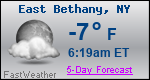 Weather Forecast for East Bethany, NY