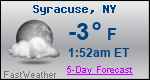 Weather Forecast for Syracuse, NY