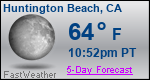Weather Forecast for Huntington Beach, CA