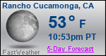 Weather Forecast for Rancho Cucamonga, CA