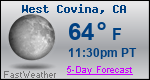 Weather Forecast for West Covina, CA